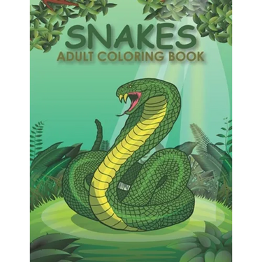 Snakes adult coloring book: An Adult Coloring Book With Stress-relif, Easy and Relaxing Coloring Pages.