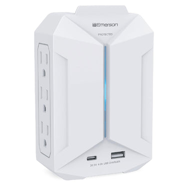 6-Outlet + USB Wall Charger with Surge Protection