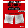 Large Print Sudoku Puzzle Book Hard: 101 Hard Sudoku Puzzles for Adults & Seniors to Improve Memory