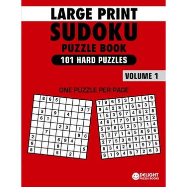 Large Print Sudoku Puzzle Book Hard: 101 Hard Sudoku Puzzles for Adults & Seniors to Improve Memory