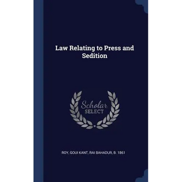 Law Relating to Press and Sedition