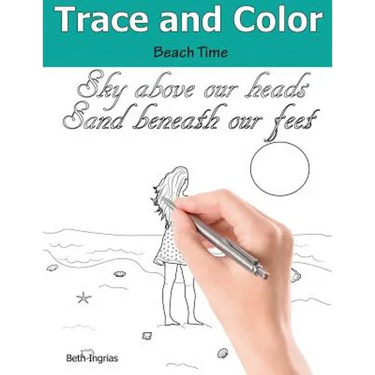 Trace and Color: Beach Time: Adult Activity Book