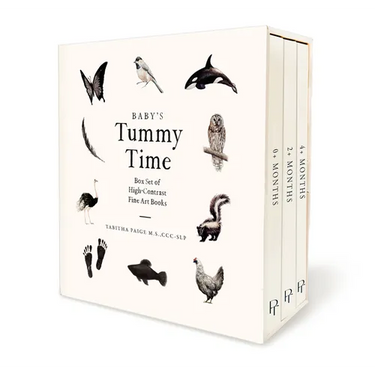 Baby's Tummy Time Book Box Set: A 3-Book Box Set of High-Contrast Art for Visual Stimulation at Tummy Time