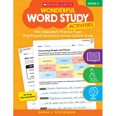 Wonderful Word Study Activities: Grade 5: 100 Independent Practice Pages That Expand Vocabulary Across Content Areas