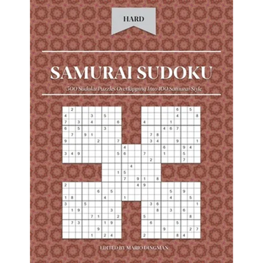 Samurai Sudoku: 500 Sudoku Puzzles Overlapping Into 100 Samurai Style: Hard Level