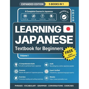 Learning Japanese Textbook for Beginners: 5 Books in 1: History, Culture, Grammar, Vocabulary, Phrases and Exercises - Learn Japanese for Adult Beginn
