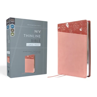 Niv, Thinline Bible, Large Print, Leathersoft, Pink, Red Letter, Comfort Print