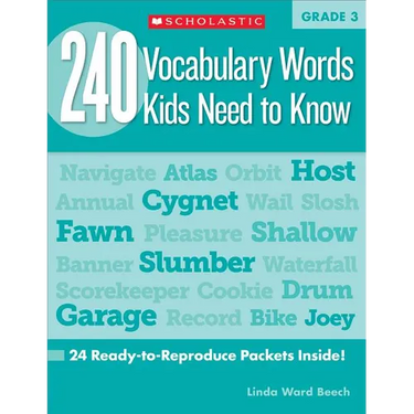 240 Vocabulary Words Kids Need to Know: Grade 3