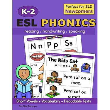 K-2 ESL Phonics: reading, handwriting, speaking practice
