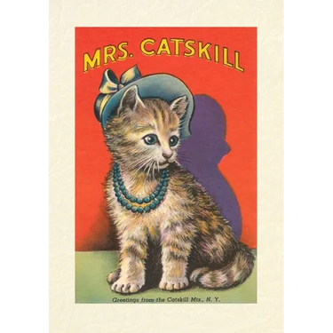 Vintage Lined Notebook Mrs. Catskill, Greetings from Catskill Mts., NY