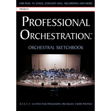 Professional Orchestration 16-Stave Ruled Orchestral Sketchbook