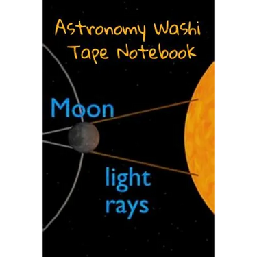 Astronomy Washi Tape Notebook: 120 Pages 6" x 9" Inches: 4 Month Note Pad Paperback Book - Research, Test Prep & Record Notes About Space & Time - 6 b