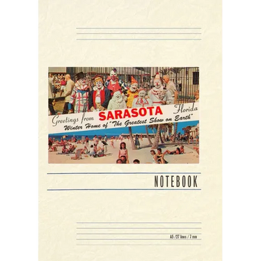 Vintage Lined Notebook Greetings from Sarasota, Florida