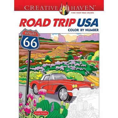 Creative Haven Road Trip USA Color by Number