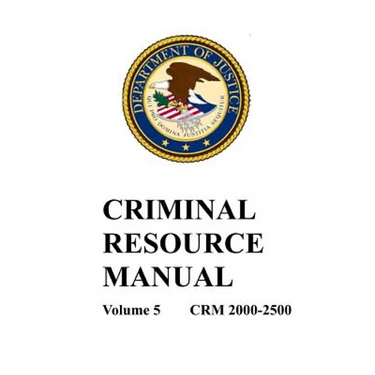Criminal Resource Manual: 2000-2500