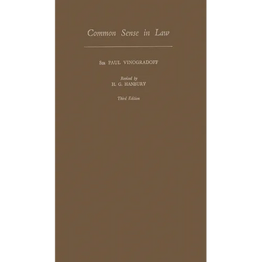 Common Sense in Law