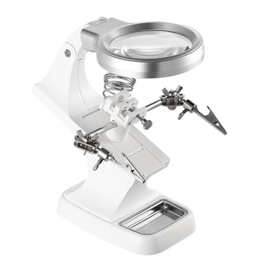 LED Light Helping Hands Magnifying Glass 3X/4.5X w/ 360�Adjust Third Hand Soldering Vise