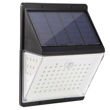 Solar Lights 88 LEDs Wall Lamps Outdoor 120� Motion Sensor Sound Control Lightings 270�Illumination IP65 Waterproof w/ 2.5m Extend Wire for Garage Gar