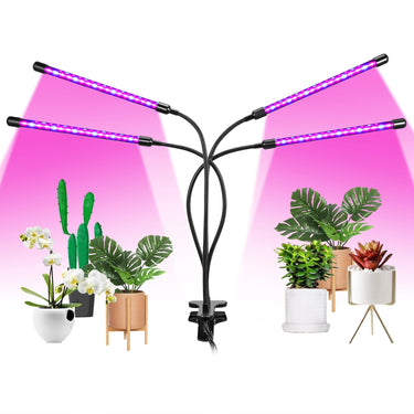 Grow Lights for Indoor Plants, 80W 80 LEDs Plant Lights with Red Blue Full Spectrum 10 Dimmable Level 360�Adjustable Gooseneck 3/6/12H Timer