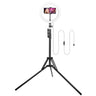 10in LED Selfie Ring Light - Dimmable, 120 LEDs, Adjustable Tripod Stand, Cell Phone Holder - Perfect for YouTube Videos/Live Streams