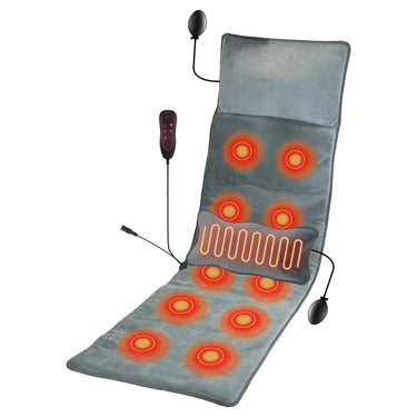 Full Body Massage Mat Heated Vibrating Pad with Head & Lumbar Pillow