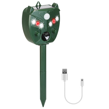 Ultrasonic Solar Animal Repeller w/ 5 Modes � Snake Squirrel Bird Dog Cat