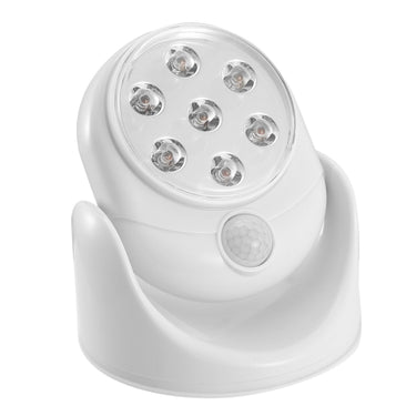 Wireless LED Spotlight - 90� Motion Sensor Night Lamp - 360� Rotation - Battery Operated - 23ft Sensing Range - Ideal for Closets & Bathrooms