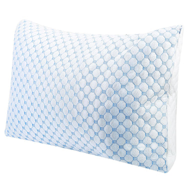 Cooling Memory Foam Pillow Ventilated Soft Bed Pillow w/ Cooling Gel Infused Memory Foam Heat Moisture Reducing Cooling Fiber Breathable Machine Washa