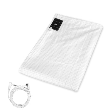 Queen Size Grounding Sheet 95% Cotton 5% Silver w/ 15FT Cord for Sleep