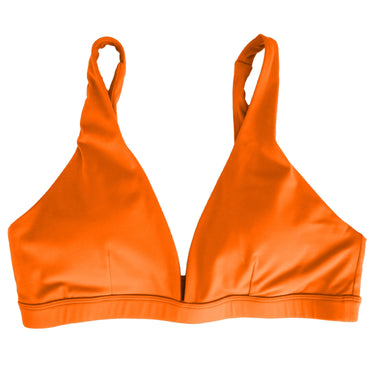 Women Deep V-Neck Sports Bra, U-Back, Removable Pads, Low Impact