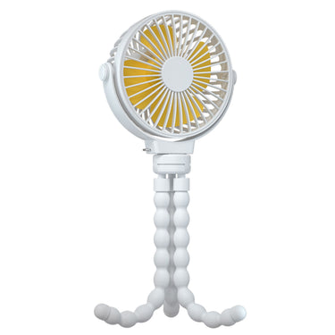 Portable Baby Stroller Fan - Rechargeable Handheld Fan with Flexible Tripod - 3 Speeds - 360� Tilt Head