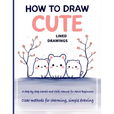 How to Draw Cute Lined Drawings: Kawaii & Chibi for Adult Beginners - Step-by-Step Drawing of Cute Animals & Doodle Art for Relaxation