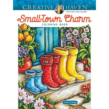 Creative Haven Small-Town Charm Coloring Book