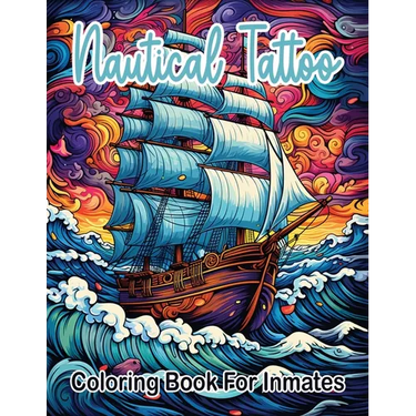 Nautical Tattoos coloring book for inmates