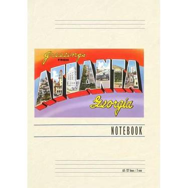 Vintage Lined Notebook Greetings from Altanta