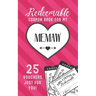 Redeemable Coupon Book For My Memaw 25 Vouchers Just For You: Fill in the Blank Coupon Book DIY Ticket Style Vouchers Booklet - Classy Black and White