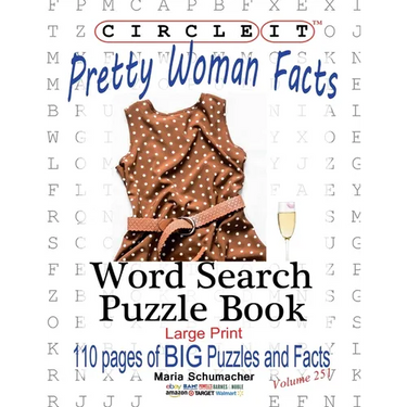 Circle It, Pretty Woman Facts, Word Search, Puzzle Book