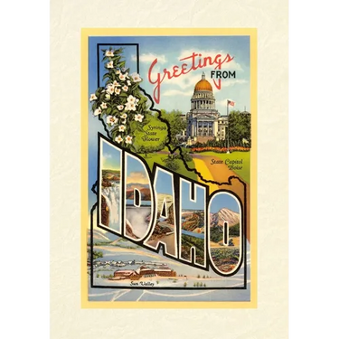 Vintage Lined Notebook Greetings from Idaho