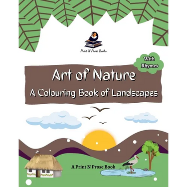 Art of Nature: A Colouring Book of Landscapes - Scenery Coloring Book for Kids - Beautiful Coloring - Colouring Activity Book for 6 to 9 Years Old