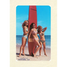 Vintage Lined Notebook Three Woman Surfers in Bikinis Greetings from Ventura