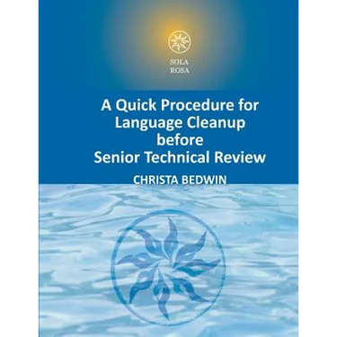 A Quick Procedure For Language Cleanup before Senior Technical Review