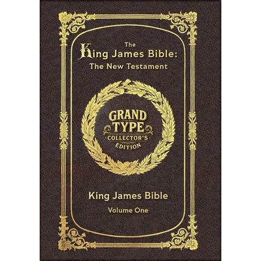 Large Print - The King James Bible - The New Testament, Volume 1 of 2 - Grand Type Collector's Edition - Matte Hardcover with Dust Jacket