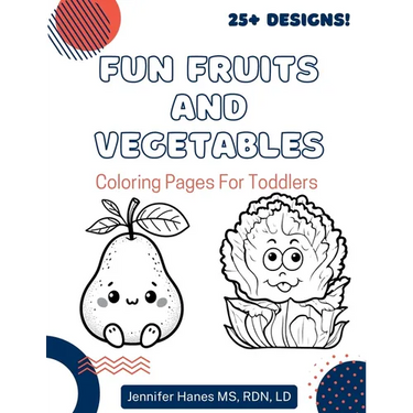 Fun Fruits and Vegetables: Coloring Pages for Toddlers