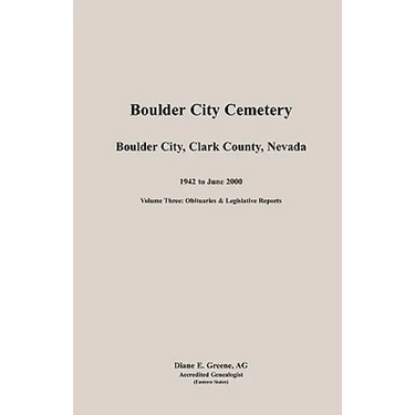 Boulder City, Cemetery, Volume 3