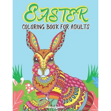 Easter Coloring Book for Adults: Easy and Large Designs