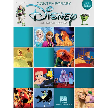 Contemporary Disney: 50 Favorite Songs - Disney Piano Book for Piano, Guitar, Vocal - Outstanding Sheet Music Book Collection - Vocal, Guitar, and Pia
