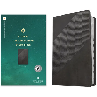 NLT Student Life Application Study Bible, Filament Enabled (Leatherlike, Charcoal Gray Striped, Indexed, Red Letter)