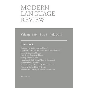 Modern Language Review (109: 3) July 2014