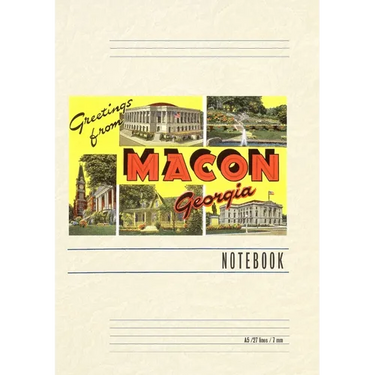 Vintage Lined Notebook Greetings from Macon