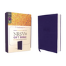 Nrsvue, Gift Bible, Leathersoft, Blue, Comfort Print